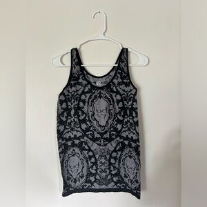 Ladies ROCK & REPUBLIC Gray & Black Tank Top